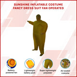 Sunshine Inflatable Costume Fancy Dress Suit Fan Operated - Front View