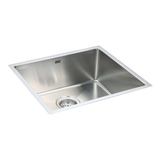 490x440mm Handmade Stainless Steel Undermount / Topmount Kitchen Laundry Sink with Waste - Top-Down View