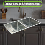 Stainless Steel Sink - 865 x 440mm - Side View