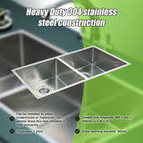 Stainless Steel Sink - 865 x 440mm - Rear View
