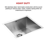 Stainless Steel Sink - 510x450mm - Low Angle