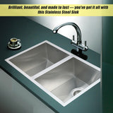 Stainless Steel Sink - 770 x 450mm - Rear View