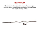 Heavy Duty EZ Curl Barbell &ndash; Weightlifting Bar with Spinlock Collars for Gym Training