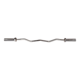 120cm Chrome Olympic EZ Curl Bar &ndash; Weightlifting Barbell for Home Gym Training