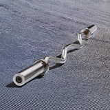 120cm Chrome Olympic EZ Curl Bar &ndash; Weightlifting Barbell for Home Gym Training - 45-Degree Angle