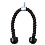Tricep Pulldown Rope &ndash; Heavy Duty Cable Machine Attachment for Gym & Home Workout - Front View