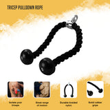 Tricep Pulldown Rope &ndash; Heavy Duty Cable Machine Attachment for Gym & Home Workout