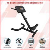 45-Degree Hyperextension Bench - 45-Degree Angle