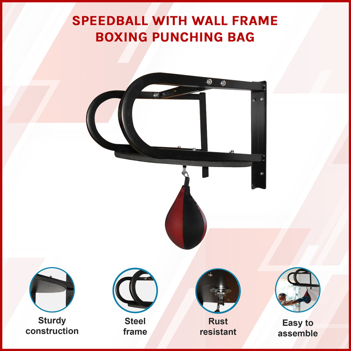 Speedball with Wall Frame &ndash; Boxing Punching Bag Training Set for Home Gym