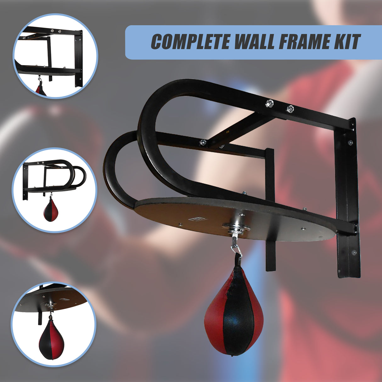 Speedball with Wall Frame &ndash; Boxing Punching Bag Training Set for Home Gym