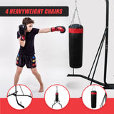 Freestanding 37kg Punching Bag Filled Heavy Duty - Rear View