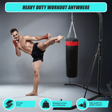 Freestanding 37kg Punching Bag Filled Heavy Duty - Close-Up Angle