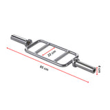 Chrome Olympic Tricep Bar Barbell Heavy Duty with Spring Collars - Extra Image