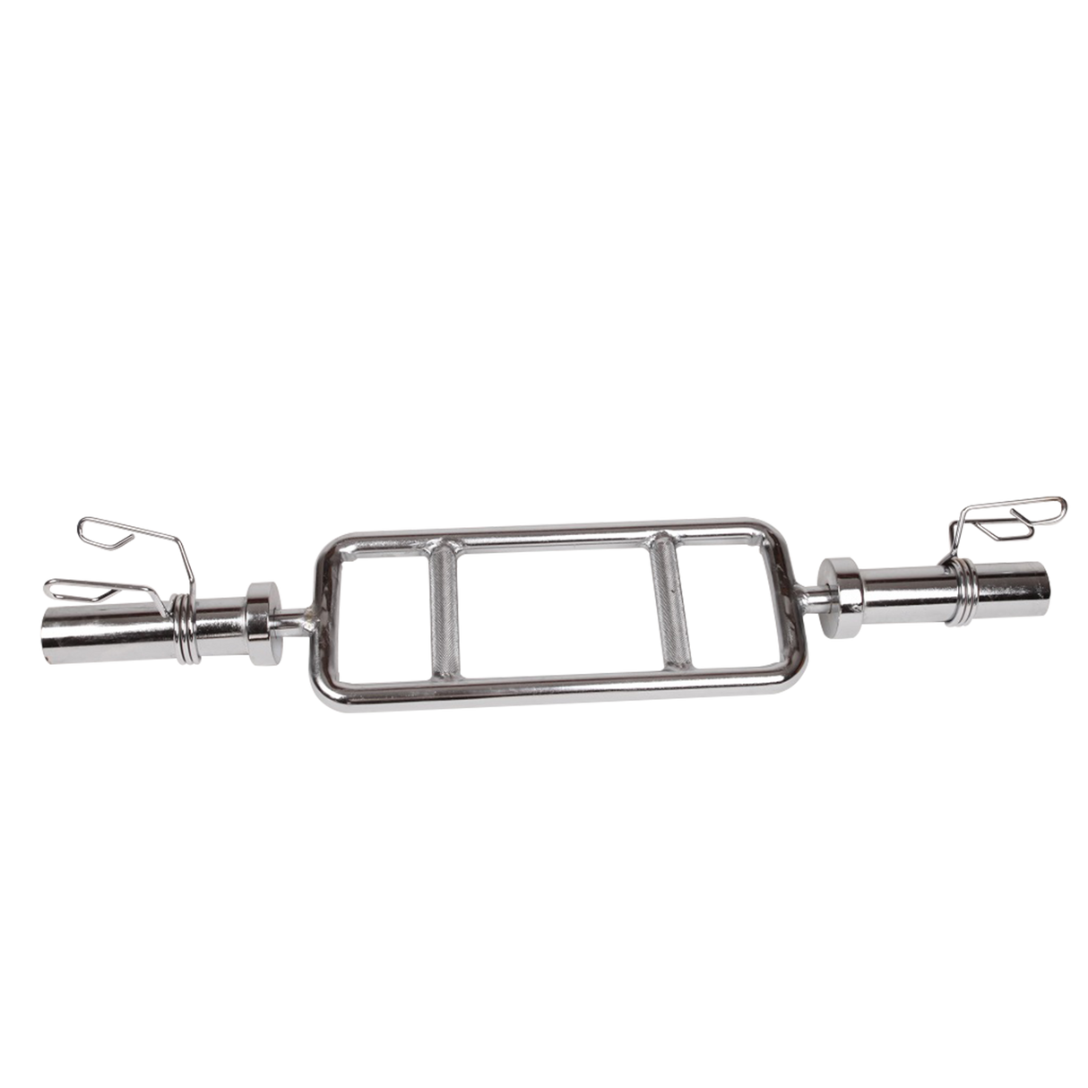 Chrome Olympic Tricep Bar Barbell Heavy Duty with Spring Collars