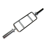 Chrome Olympic Tricep Bar Barbell Heavy Duty with Spring Collars - Extra Image