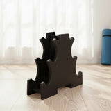 6-Piece Dumbbell Set with Storage Rack for Home Gym Training - Side View
