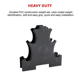 6-Piece Dumbbell Set with Storage Rack for Home Gym Training - Close-Up Angle