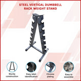 Steel Vertical Dumbbell Rack Weight Stand - Rear View