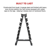 Steel Vertical Dumbbell Rack Weight Stand - Close-Up Angle
