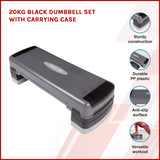 Adjustable Aerobic Step Platform &ndash; Gym Fitness Exercise Stepper for Home Workouts - Front View