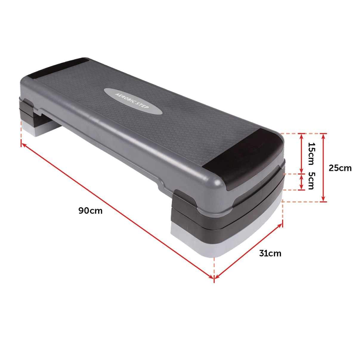 Adjustable Aerobic Step Platform &ndash; Gym Fitness Exercise Stepper for Home Workouts