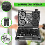 20kg Black Dumbbell Set with Carrying Case - Rear View