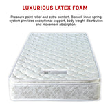 PALERMO Single Luxury Latex Pillow Top Topper Spring Mattress - Low Angle