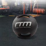 10kg Double-Handled Rubber Medicine Core Ball - Front View