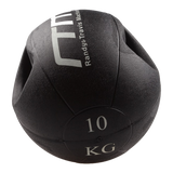 10kg Double-Handled Rubber Medicine Core Ball - Top-Down View