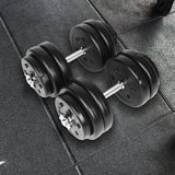 30KG Adjustable Dumbbell Set &ndash; Home Gym Weights for Strength & Fitness Training - Side View