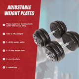 30KG Adjustable Dumbbell Set &ndash; Home Gym Weights for Strength & Fitness Training