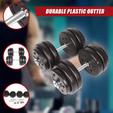 30KG Adjustable Dumbbell Set &ndash; Home Gym Weights for Strength & Fitness Training - Close-Up Angle