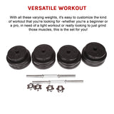 30KG Adjustable Dumbbell Set &ndash; Home Gym Weights for Strength & Fitness Training