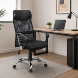 Ergonomic Mesh PU Leather Office Chair - Close-Up Angle