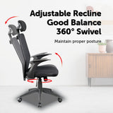 Ergonomic Mesh Office Chair - Rear View