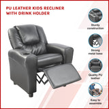 Leather Kids Recliner - Front View