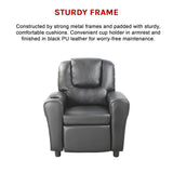 Leather Kids Recliner - Rear View