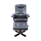 PU Leather Massage Chair Recliner Ottoman Lounge Remote - Side View