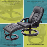 Leather Massage Chair - Top-Down View