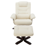 PU Leather Massage Chair Recliner Ottoman Lounge Remote