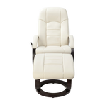 PU Leather Deluxe Massage Chair Recliner Ottoman Lounge Remote