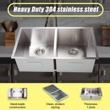Stainless Steel Sink - 820x457mm - Side View