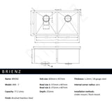 Stainless Steel Sink - 820x457mm
