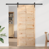 Barn Door Natural 90 x 2,5 x 208 cm Solid Pine Wood