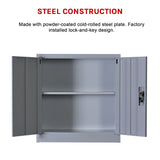 Two-Door Shelf Office Gym Filing Storage Locker Cabinet Safe - Extra Image