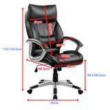 PU Leather Executive Office Chair &ndash; Ergonomic Swivel Computer Desk Chair in Black