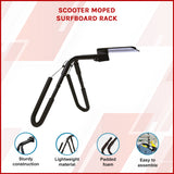 Scooter Moped Surfboard Rack - Front View