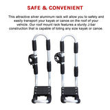 Roof Mount Car J-Bar Kayak Canoe Rack - 45-Degree Angle