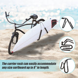 Bicycle Surfboard Rack Carrier - Low Angle