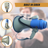 25W Megaphone PA System Loud Speaker Voice Recorder - Close-Up Angle